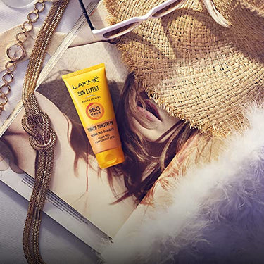 LAKMÉ Sun Expert, Spf 50 Pa+++ Tinted Sunscreen, 100G, For Sun Protection With Natural Matte Finish, Dermatologically Tested, Non- Sticky Formula, For All Skin Types (Pack Of 2)